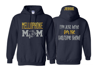 Glitter Mellophone Mom Hoodie | Band Hoodie | Band Shirts | Customize with your Colors