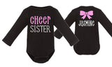 Glitter Cheer Sister Shirt | Little Sister Cheer Shirt | Customize Colors